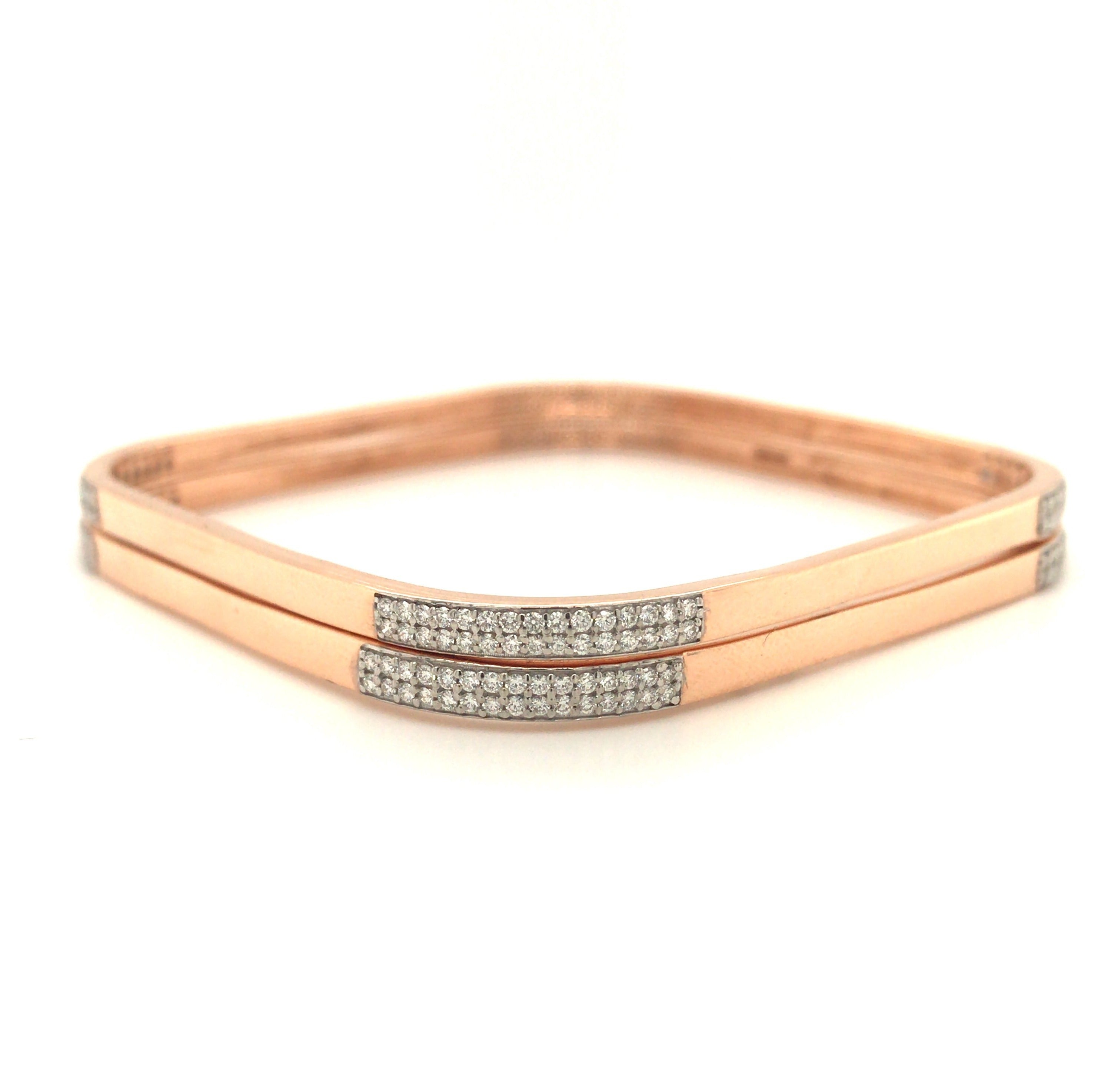 Square clearance diamond bangles