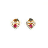 ROSY HEART STUDS