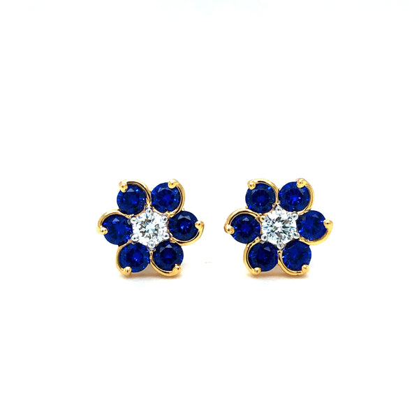 FLORAL DIAMOND STUD