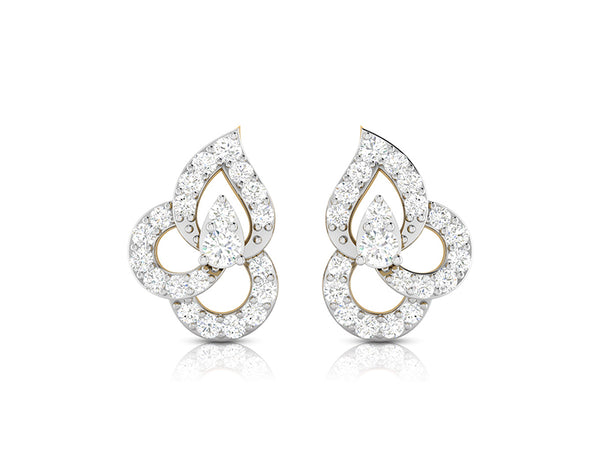 Tri-Petal Diamond Studs