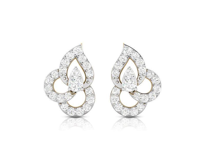 Tri-Petal Diamond Studs