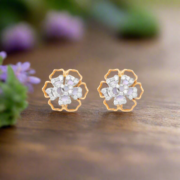 Fiona 18k Yellow Gold Diamond Studs