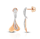 The Elite 18k Rose Gold Italian Diamond Earrings