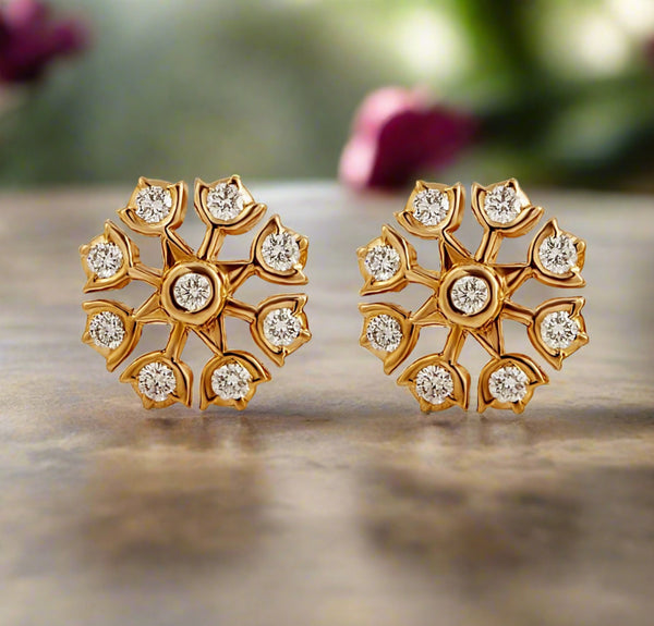 The Aadhini Closed Setting 22k Diamond Stud