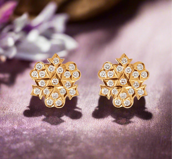 The Indumukhi Closed Setting 22k Diamond Stud