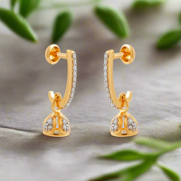 THE PRIYA DANGLING 18KT YELLOW GOLD STUDS