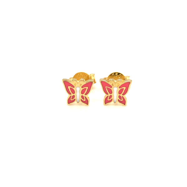 LITTLE WONDER - FLARE PINK BUTTERFLY EARRINGS