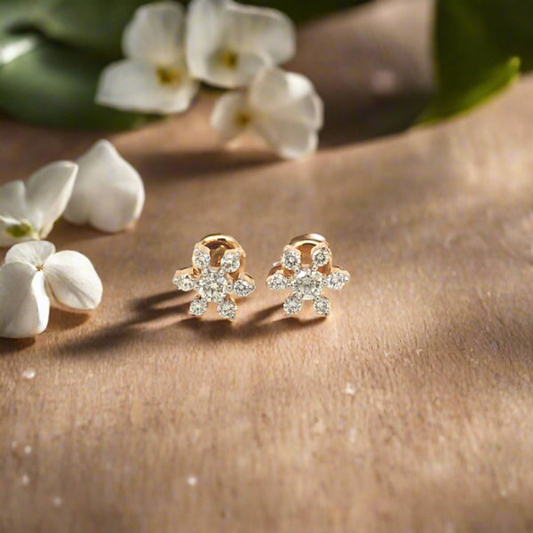 CRYSTAL FLORAL STUDS