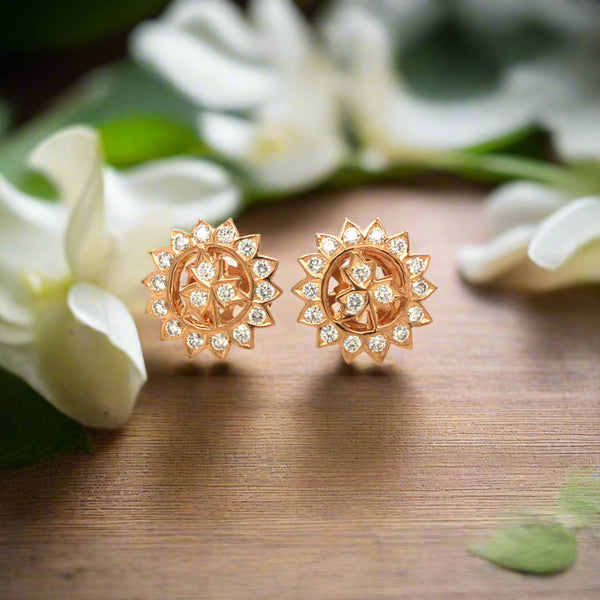 The Suryakanti Closed Setting 22k Diamond Stud