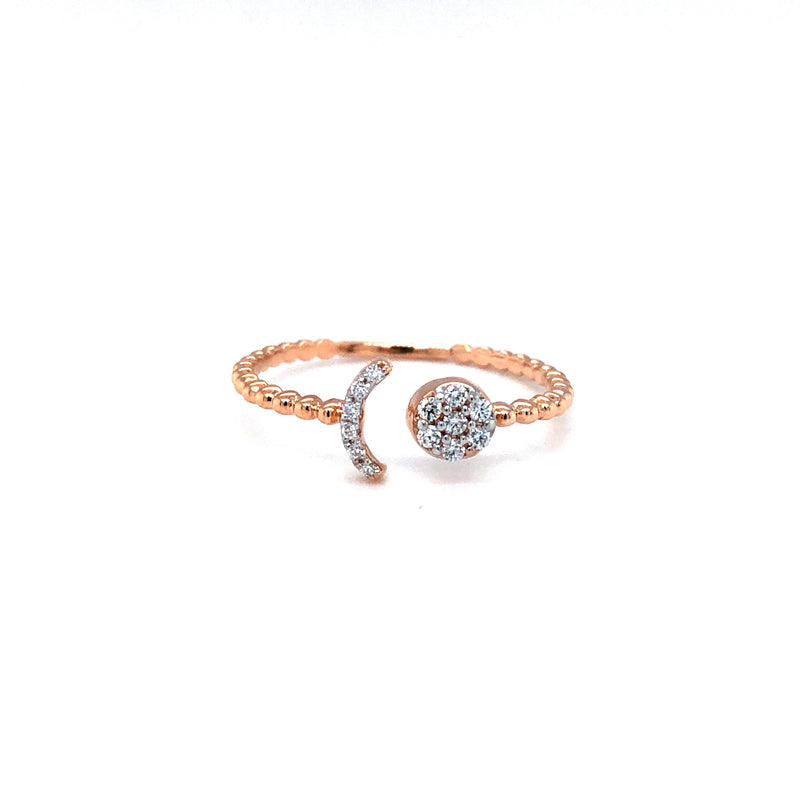 Sun Moon Diamond Couple Rings |