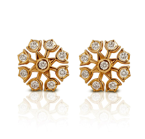 The Aadhini Closed Setting 22k Diamond Stud