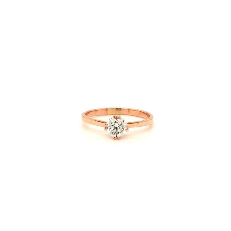 Regal 18 Karat White And Rose Gold And Diamond Finger Ring