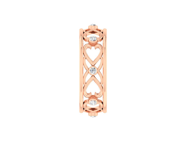 CONTEMPORARY ROSE GOLD HEARTS RING efifdiamonds CONTEMPORARY ROSE GOLD HEARTS RING efifdiamonds Rings 26593.00 EF-IF Diamond Jewellery