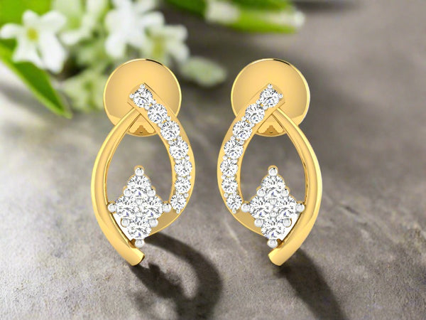 Splendid Dual Arc Cluster Studs efifdiamonds Splendid Dual Arc Cluster Studs efifdiamonds Studs Earrings 23835.00 EF-IF Diamond Jewellery